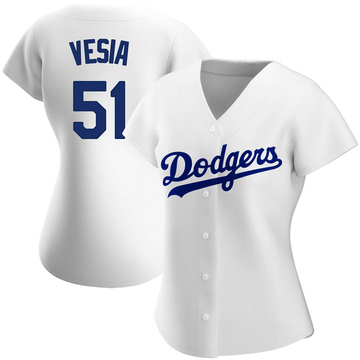 Alex Vesia Men's Nike Gray Los Angeles Dodgers Road Replica Custom Jersey Size: Small