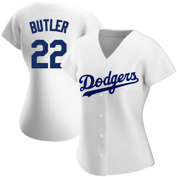 Los Angeles Dodgers Brett Butler White Authentic Men's Home Player Jersey  S,M,L,XL,XXL,XXXL,XXXXL