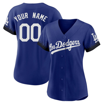 Los Angeles Dodgers Alternate Authentic Custom Patch Jersey - Gray Custom Jerseys  Mlb Ver 1 - Bluefink