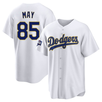 Dustin May Men's Nike Gray Los Angeles Dodgers Road Replica Custom Jersey Size: Extra Large