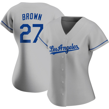 Los Angeles Dodgers Kevin Brown Brown Authentic Men's Gray Away Player  Jersey S,M,L,XL,XXL,XXXL,XXXXL