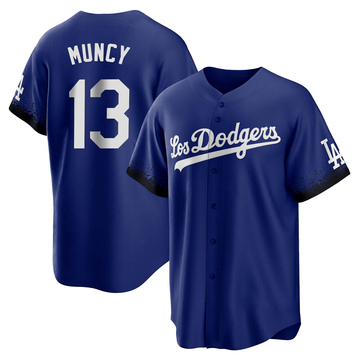 Authentic Men's Max Muncy Royal Blue Jersey - #13 Baseball Los Angeles  Dodgers Flexbase Collection