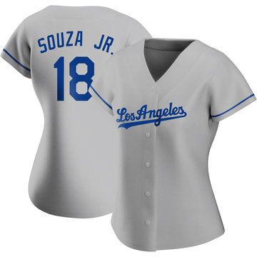 2021 Los Angeles Dodgers Steven Souza Jr. #23 Game Issued Grey Jersey 46TC  88