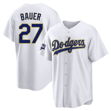 Men's Nike Trevor Bauer White Los Angeles Dodgers Home Authentic Official  Player Jersey