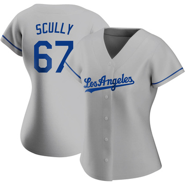 Los Angeles Dodgers Vin Scully Gray Microphone Jersey Size 52, Mens 2xl.  New!!